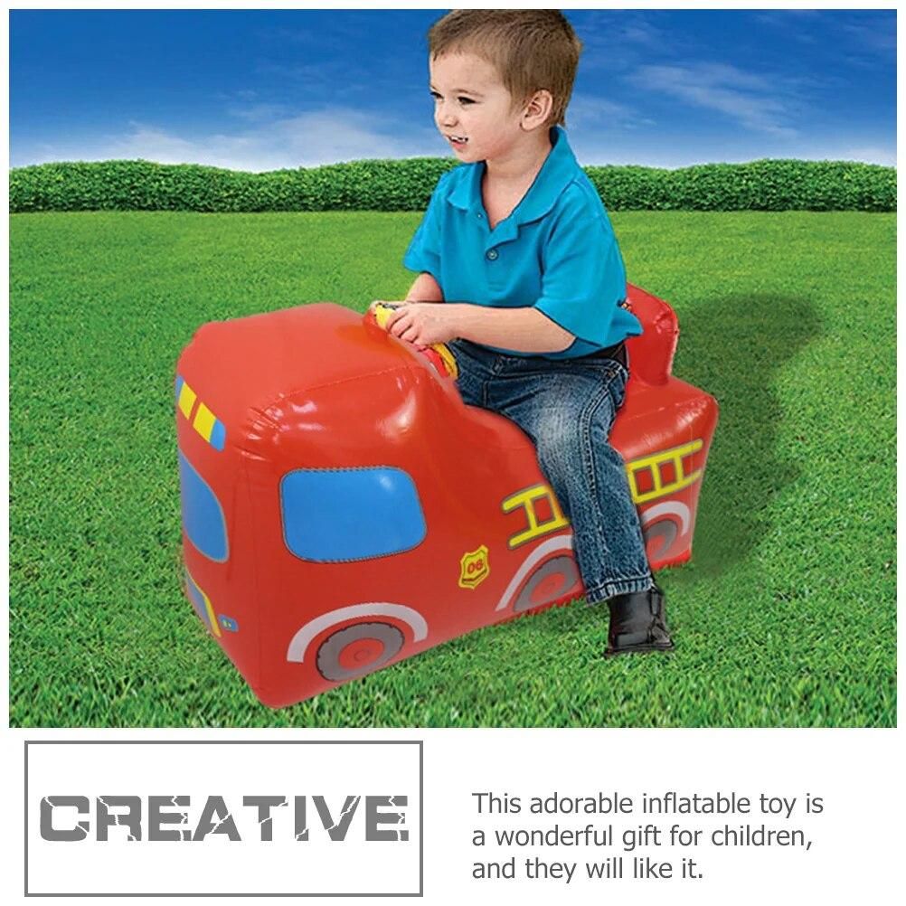 Inflatable Plaything Toddler PVC Tumbler Beach Toys Toddlers Elastic Kids Outdoor Fire Truck