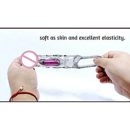 Vibrating Penis Extender With Cockring Reusable Condom Sleeve Delay Time Sex Toys For Male Men