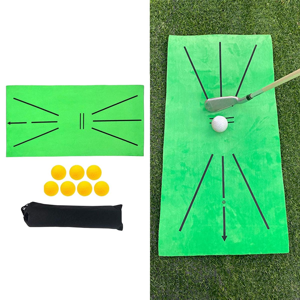 Golf Hitting Mats For Backyard Chipping Mat With 7 Magic Tape Design