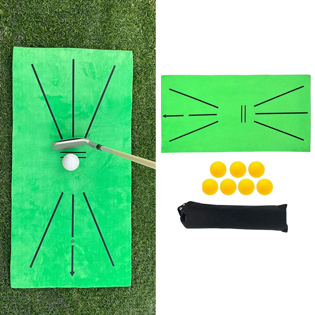 Golf Hitting Mats For Backyard Chipping Mat With 7 Magic Tape Design
