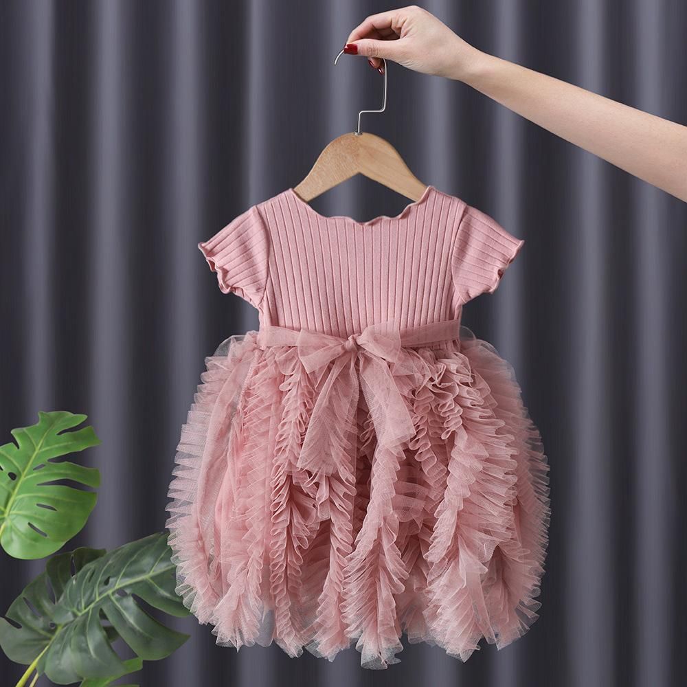 Girls Baby Dress Princess Gauze Skirt Pink