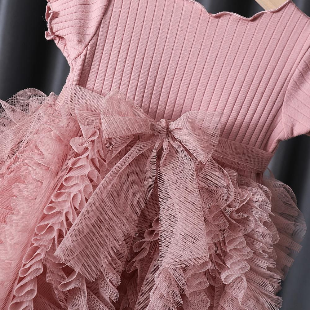 Girls Baby Dress Princess Gauze Skirt Pink