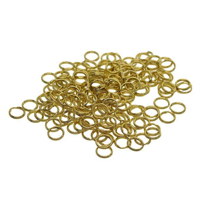 100x Mini Split Ring 10mm Keyring Hook Loop Accessories For Keychain