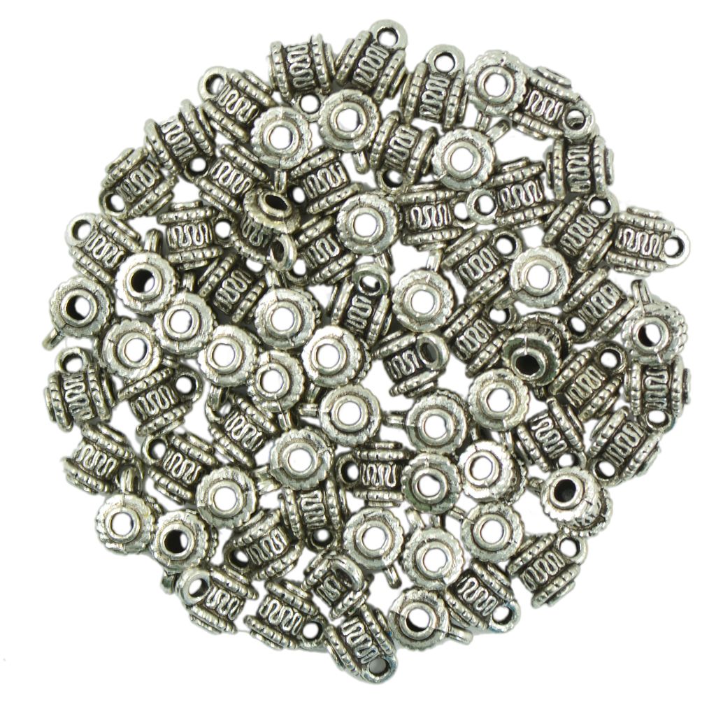 50 Pcs Jewelry Hanger Dangle Charm Pendants Spacer Beads With Loop