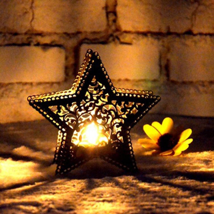 Christmas Decor Moroccan Candlestick Candles