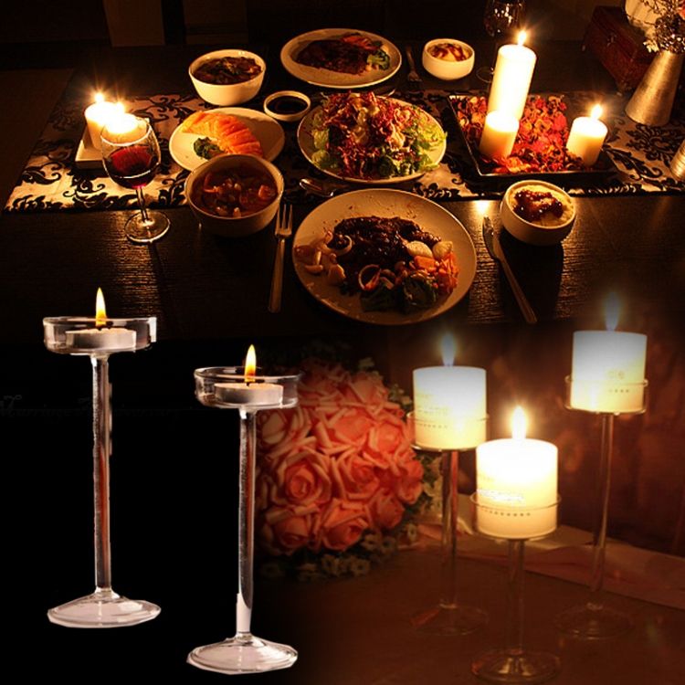 High Glass Candlestick