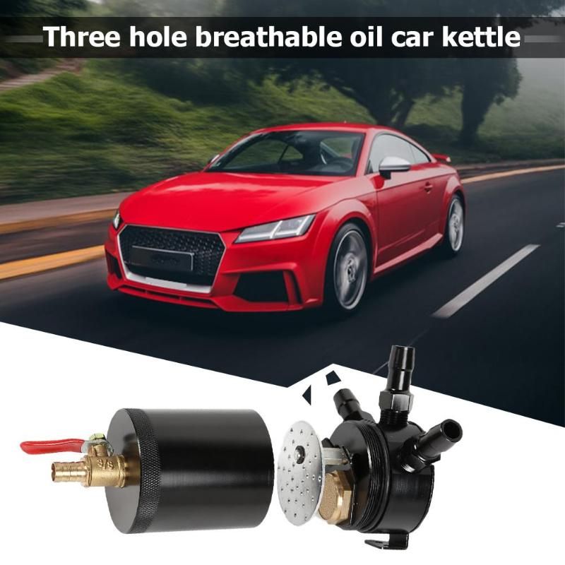2-Port/3-Port Baffled Oil Catch Can Tank With Drain Valve