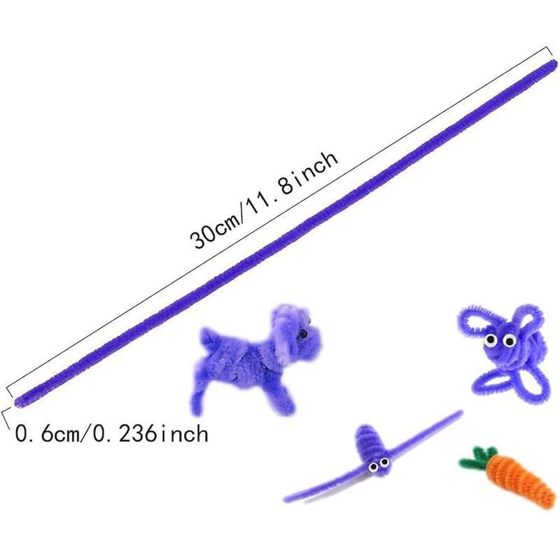 200 Pcs multicolors Pipe Cleaners Chenille Stem 6mmx12