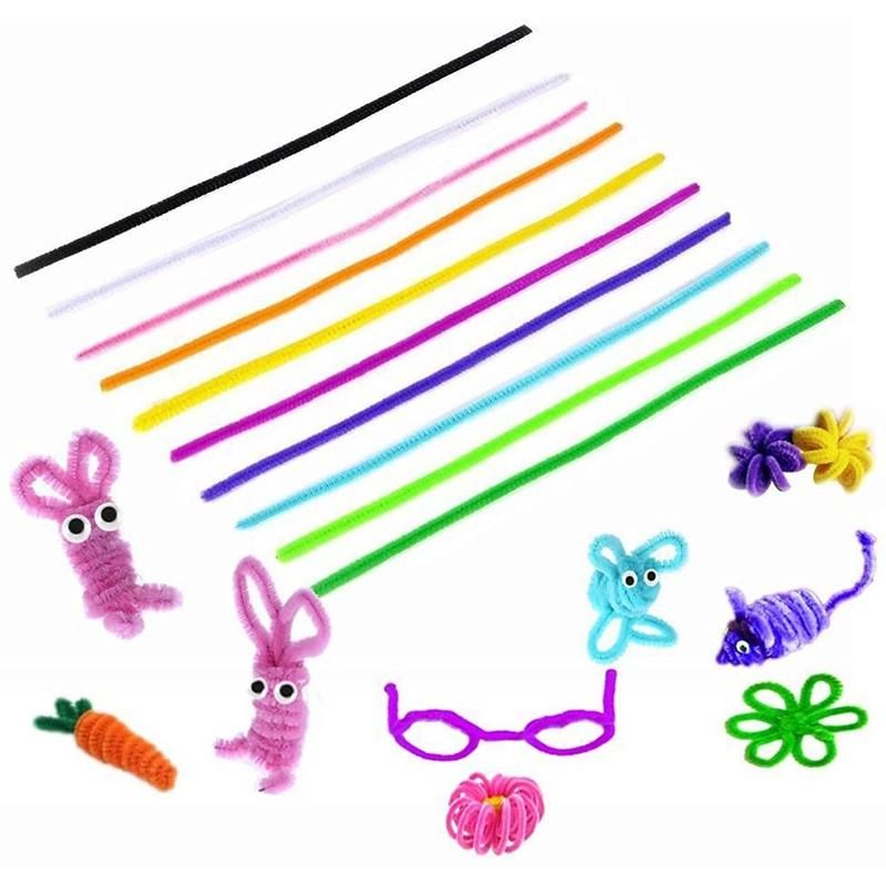 200 Pcs multicolors Pipe Cleaners Chenille Stem 6mmx12