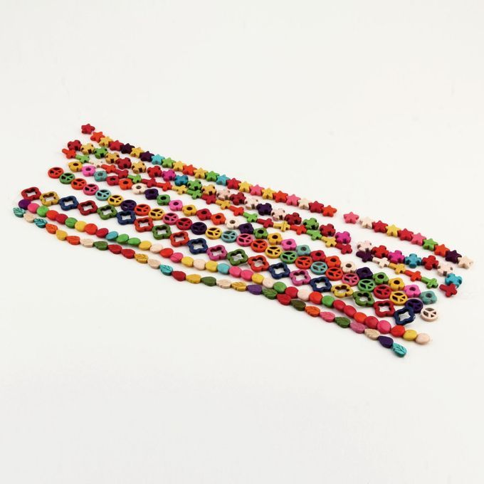 Olorful Turquoise  Orted Beads String Bra Elets Earring Pendants DIY-multi Olor- Ross