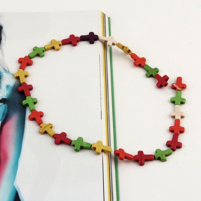 Olorful Turquoise  Orted Beads String Bra Elets Earring Pendants DIY-multi Olor- Ross