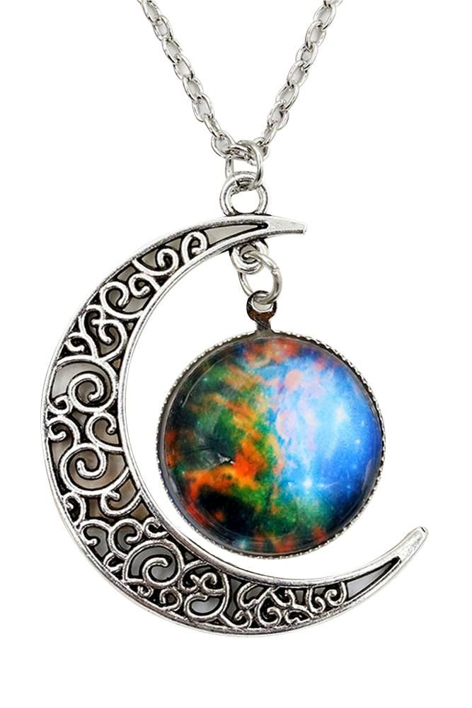 Women Cabochon Pendant NecklaceColor numbers:2519)
