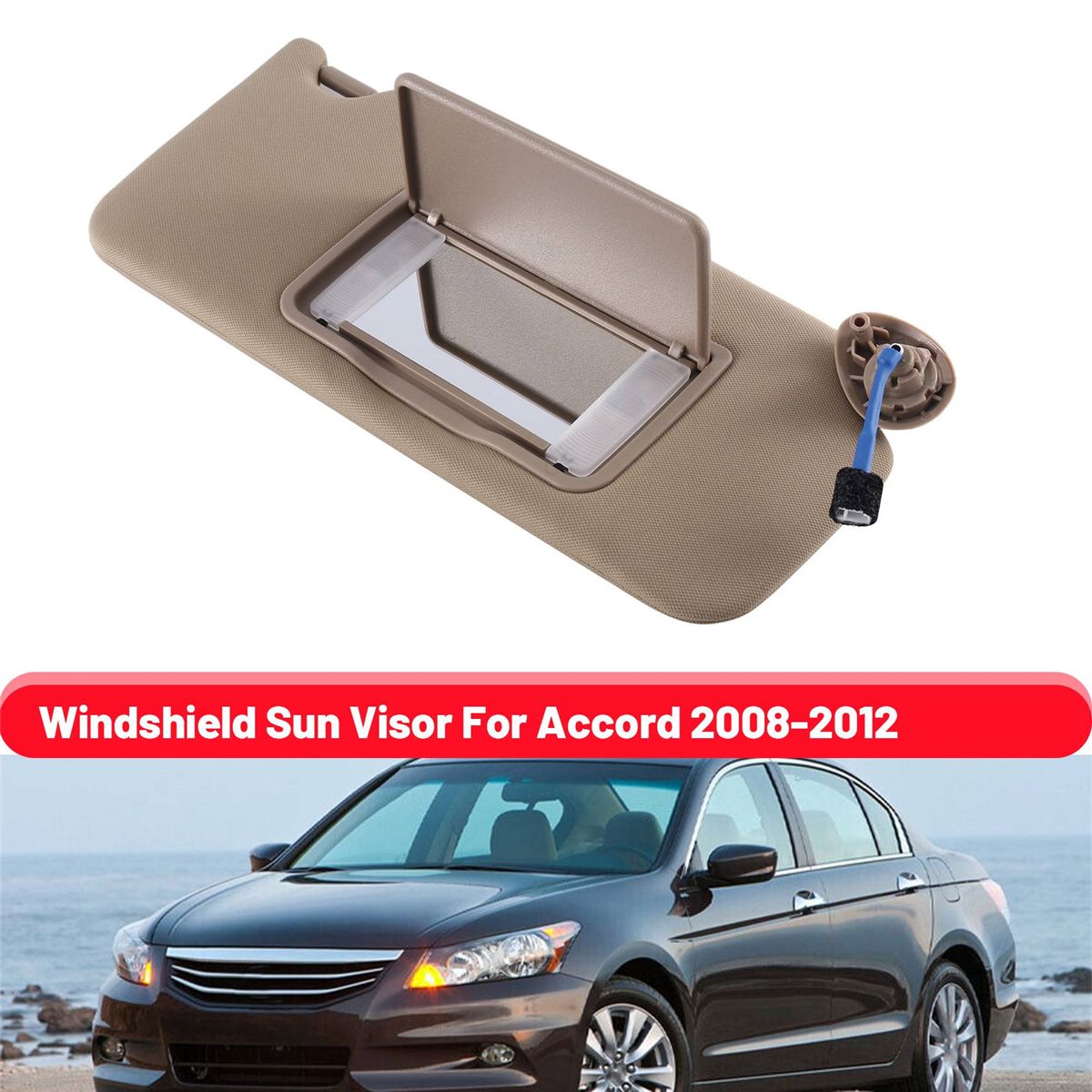 Car Right Passenger Side Visor with Mirror Windshield Visor