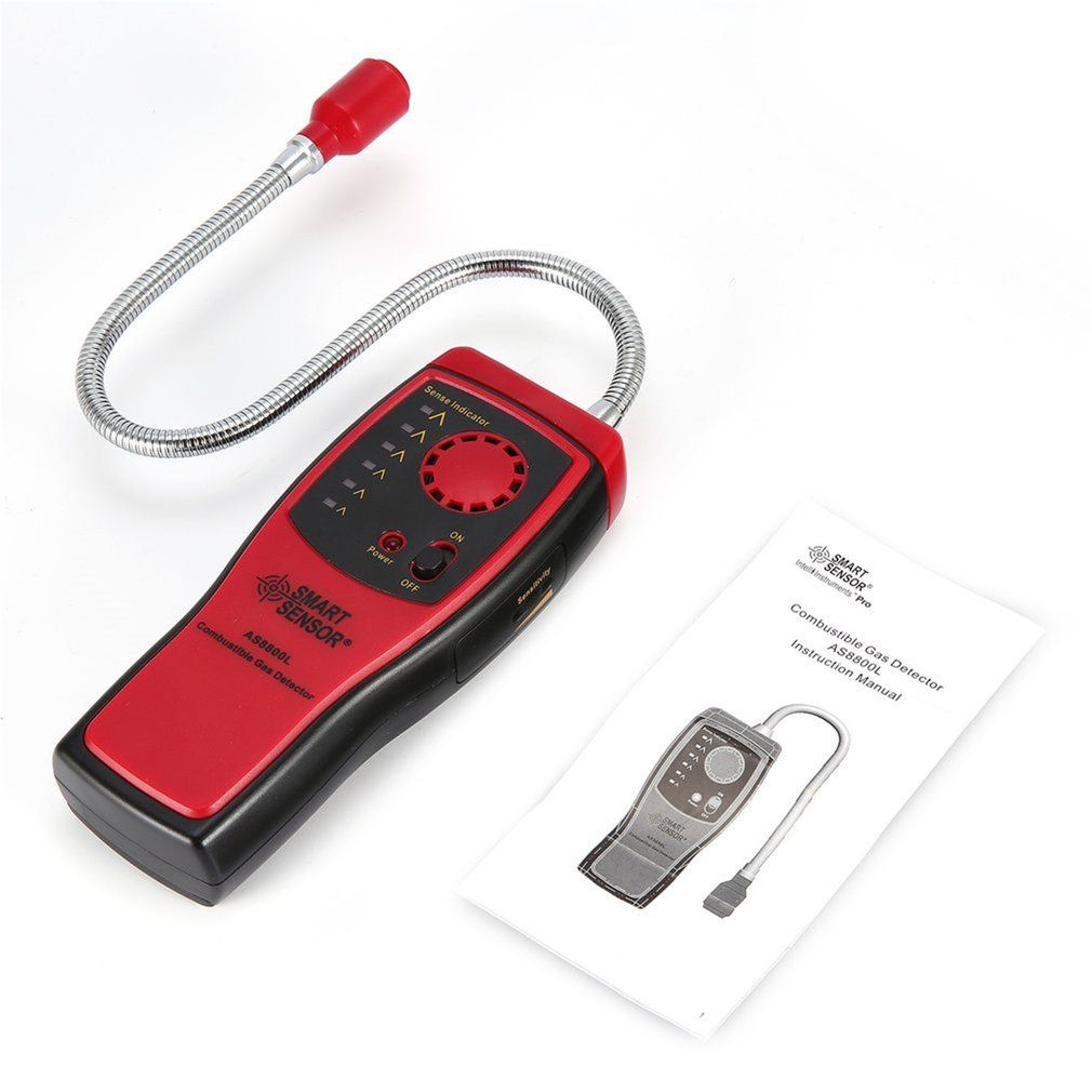 Tester Tool Methane Gas Leak Detector Analyzer Red Black