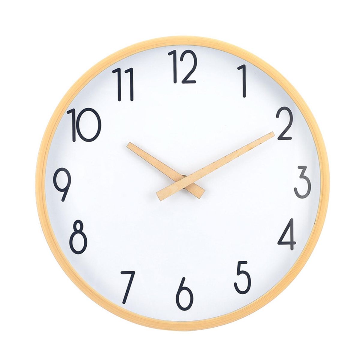 Non-ticking Clock Modern Round Wall Clock Silent Quartz Numbers