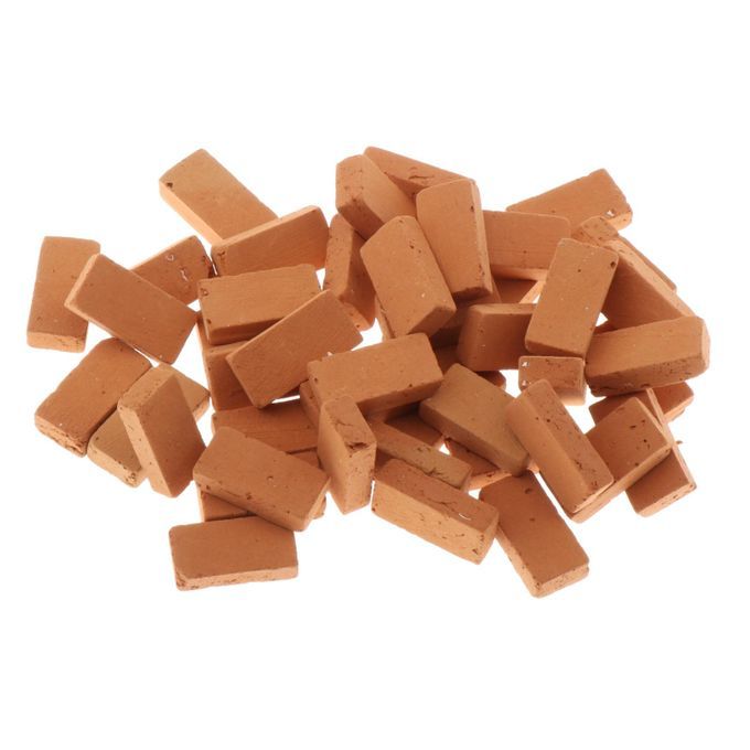 116 Scale Sand Table Armor Land Building Red Bricks Model 17x09cm