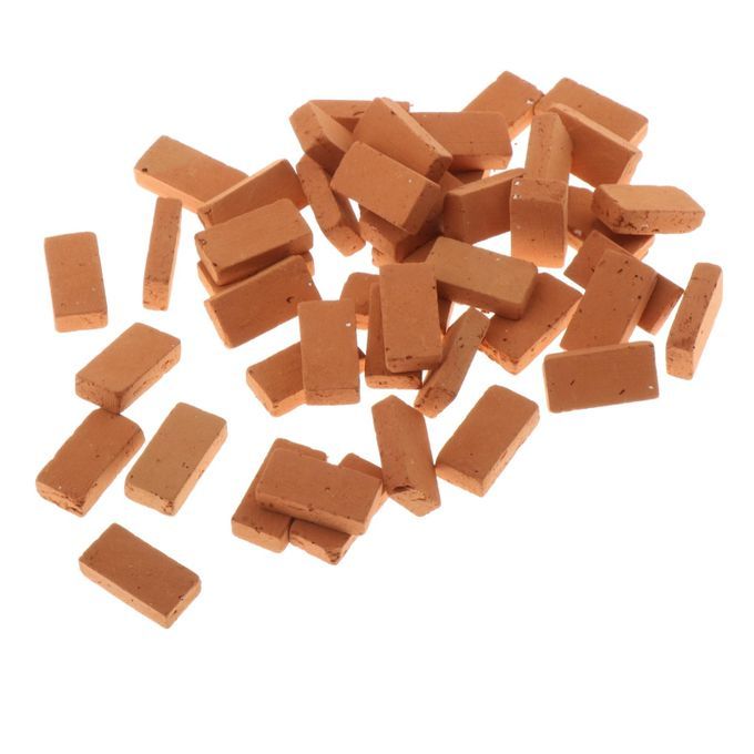 116 Scale Sand Table Armor Land Building Red Bricks Model 17x09cm