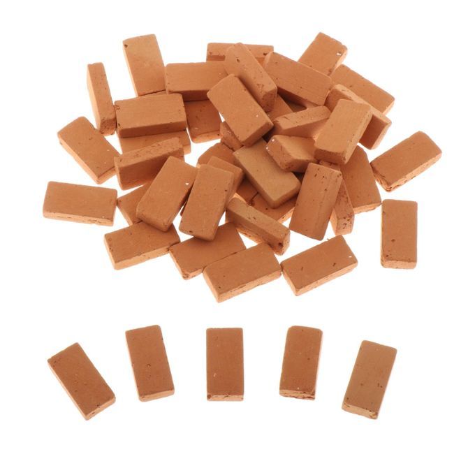 116 Scale Sand Table Armor Land Building Red Bricks Model 17x09cm
