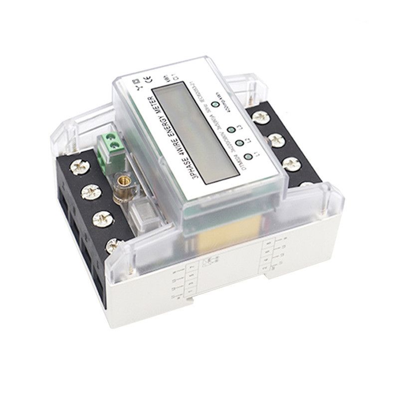 Din Rail 220/380V 5-80A 3 Phase 4 Wire Electronic Watt Power Energy Meter Wattmeter KWh LCD Backlight Display Electric Meter