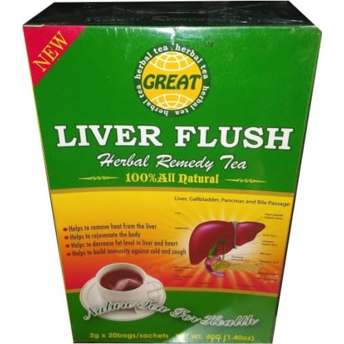 Liver Flush Herbal Remedy Tea - 20 Tea Bags