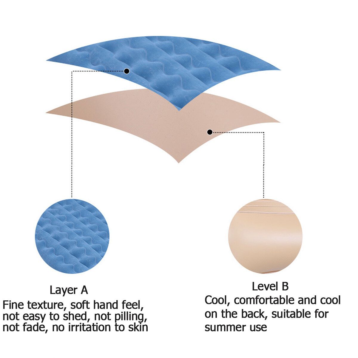 (With Air Pump+2Pcs Inflatable Stool+2Pcs Pillows ) 4 Colors 135x88x36cm Car Inflatable Mattress Travel Sleeping Vehicle Camping Cushion Back Seat Pads Cars Air Bed Pillow Beige