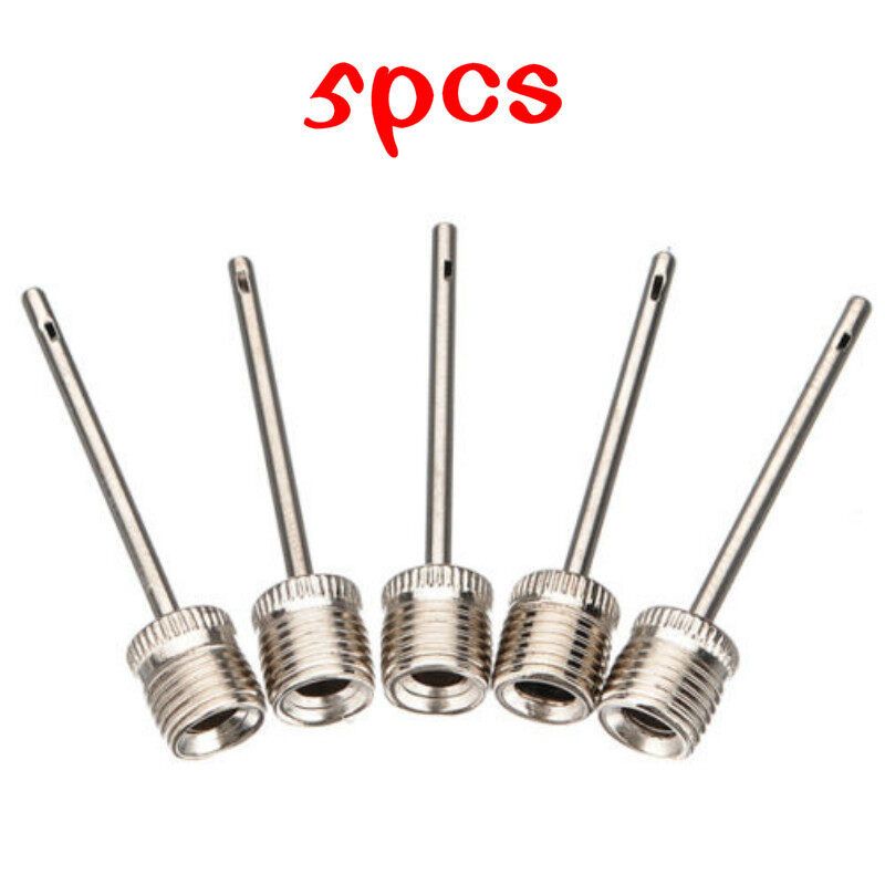 1/3/5/10/30pcs New Ball Inflating Pump Football/Rugby/Volleyball/Netball Valve Adapter Silver