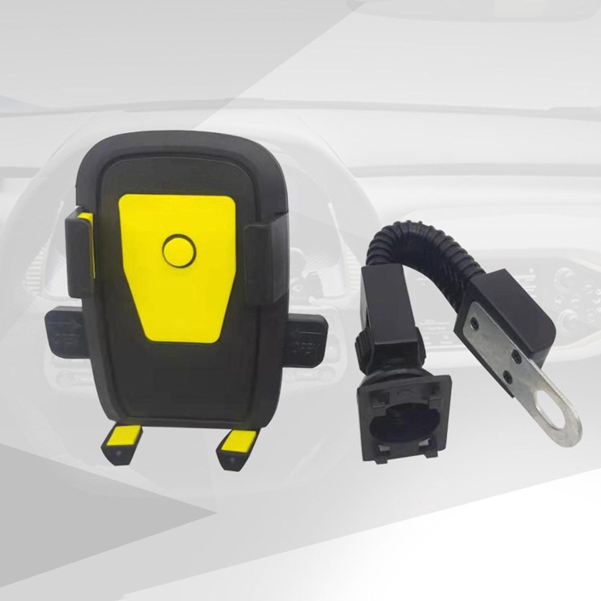 Motorbike Phone Holder Anti-shaking Electrocar Phone Holder Yellow