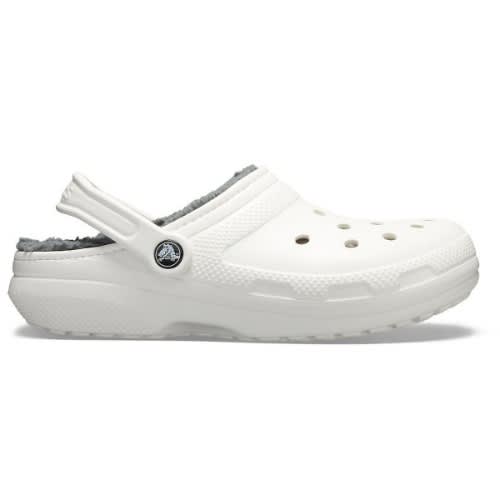 Lined Crocs - White & Grey