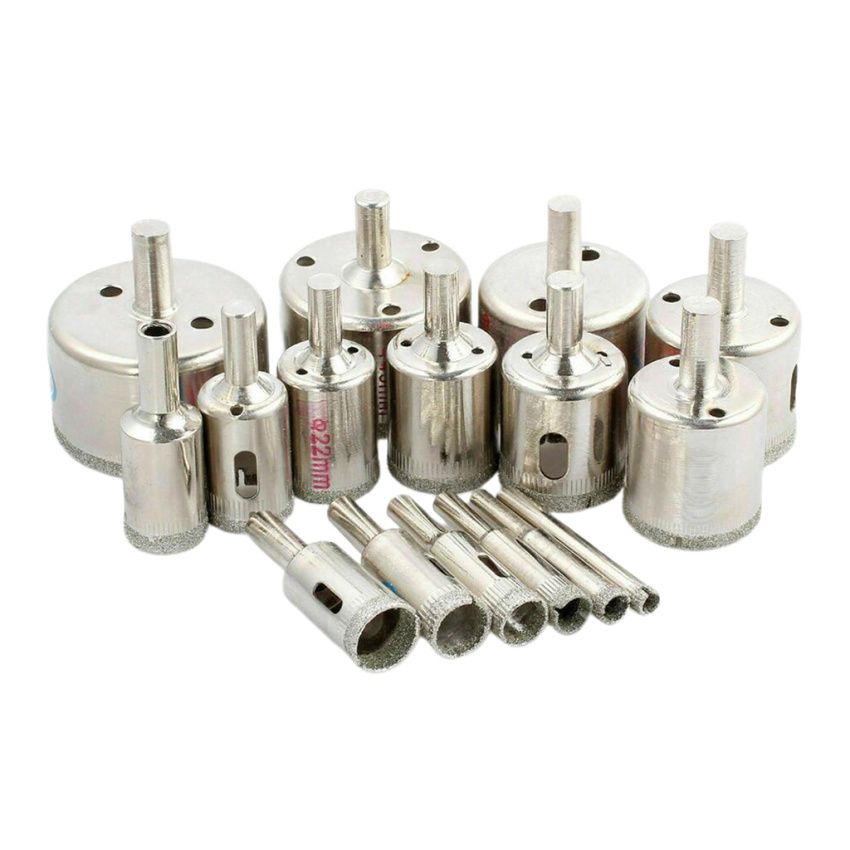 16Pcs Diamond Holesaw Set Holes   Marble