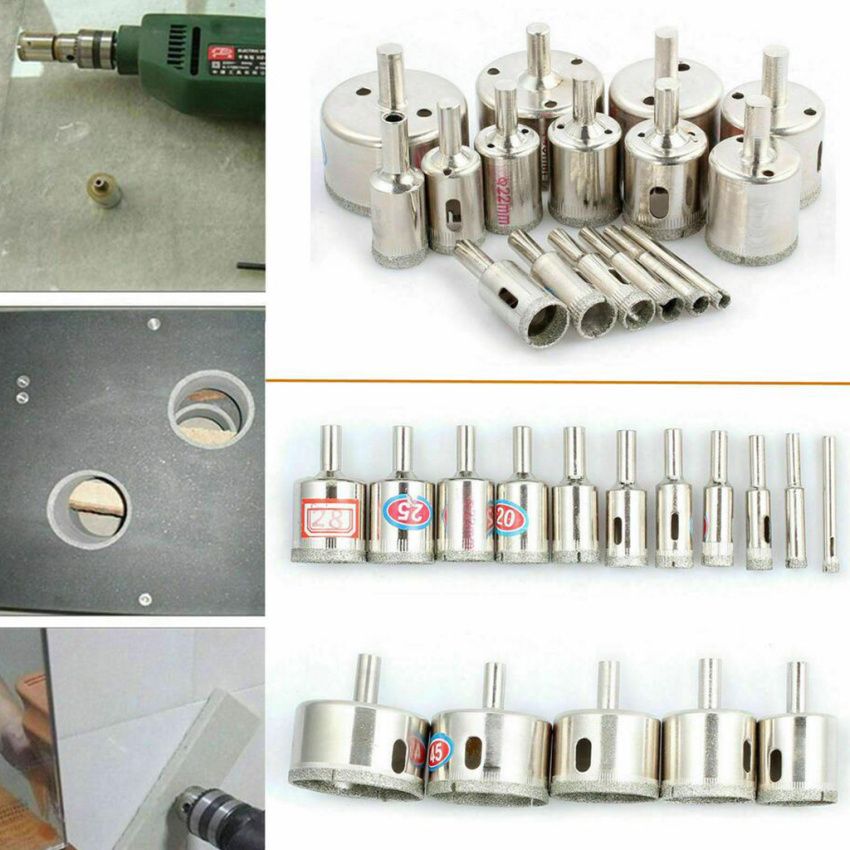 16Pcs Diamond Holesaw Set Holes   Marble