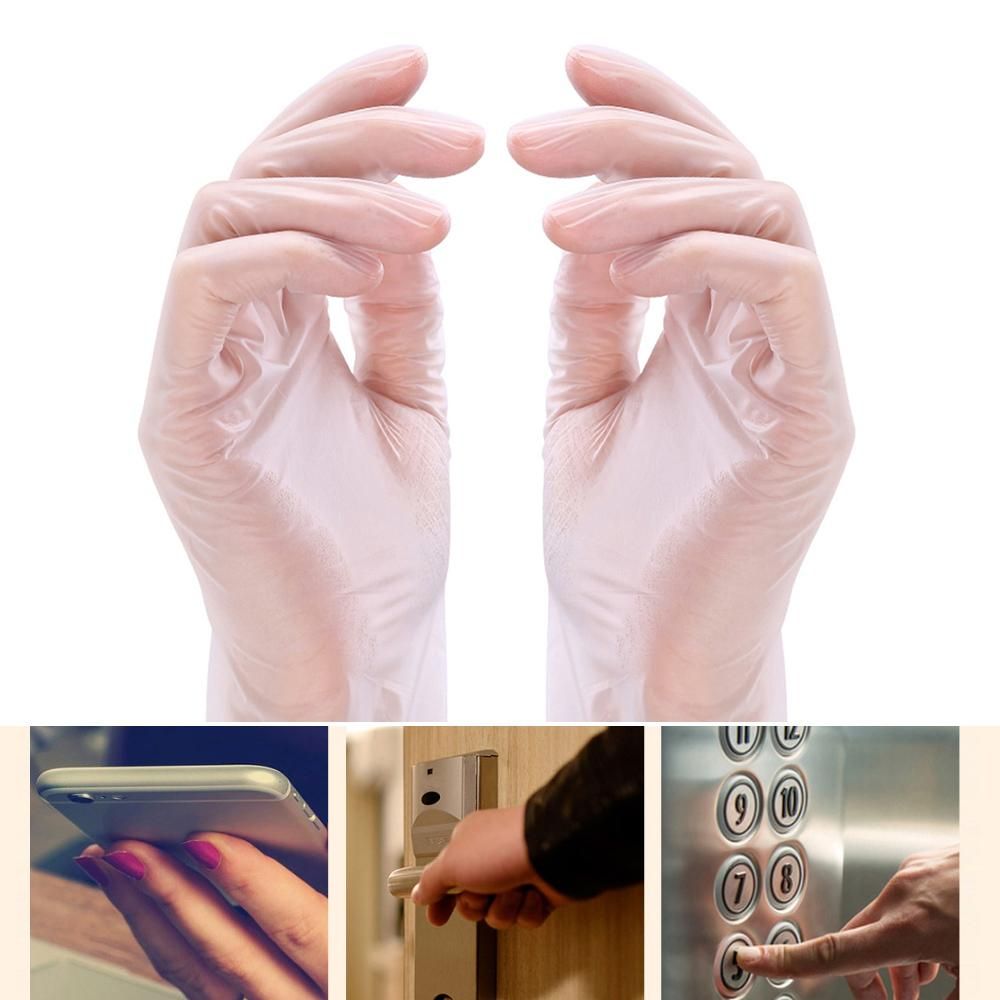 100Pcs/ Box   Disposable PVC Examination Gloves Medical Home Gloves Dental Examination Tattoo Food Electronic Factory Laboratory Gloves