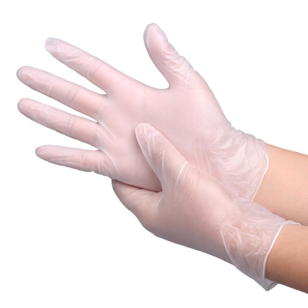 100Pcs/ Box   Disposable PVC Examination Gloves Medical Home Gloves Dental Examination Tattoo Food Electronic Factory Laboratory Gloves