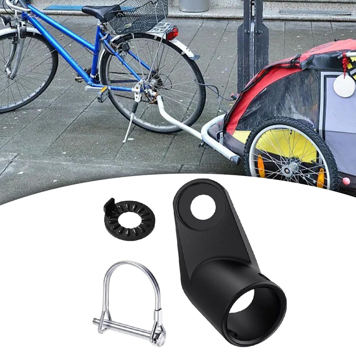 Bike Trailer Hitch Replacement Connector Angled Elbow