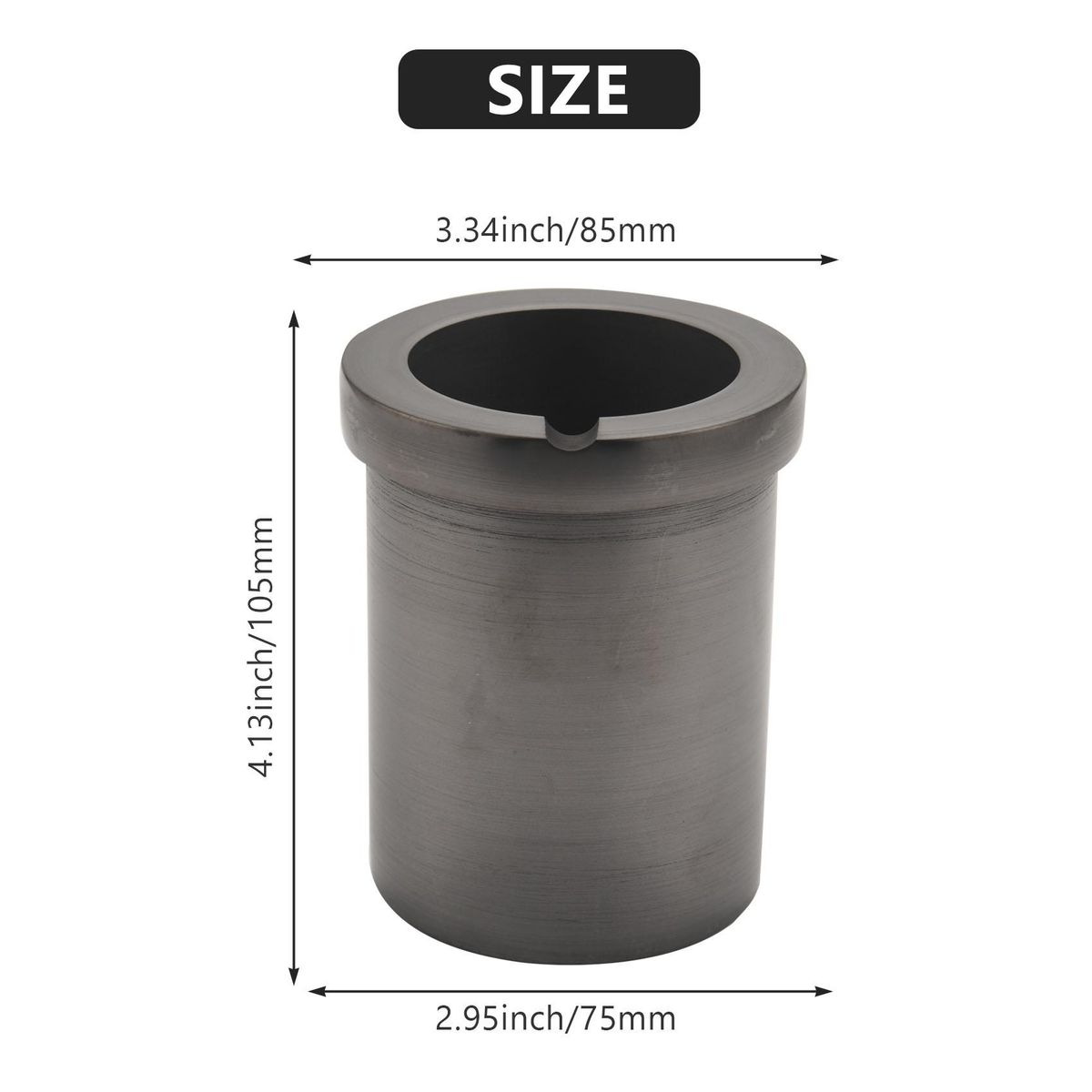 Melting 3Kg Graphite Crucible For Gold And Silver Smelting T