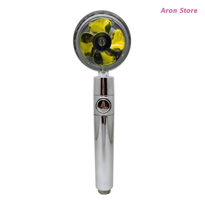 Children's Transparent Shower Head Interesting Handhold Shower With Visible Rotating Fan 4-point Universal Interface
