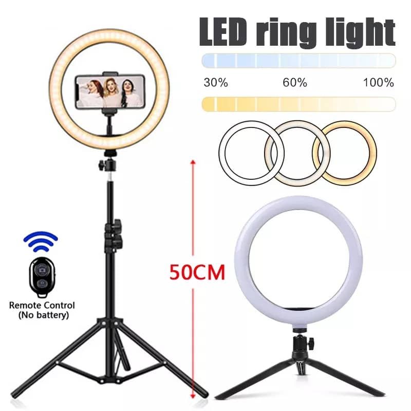 Ring Light And Tripod Stand Plus Green Screen