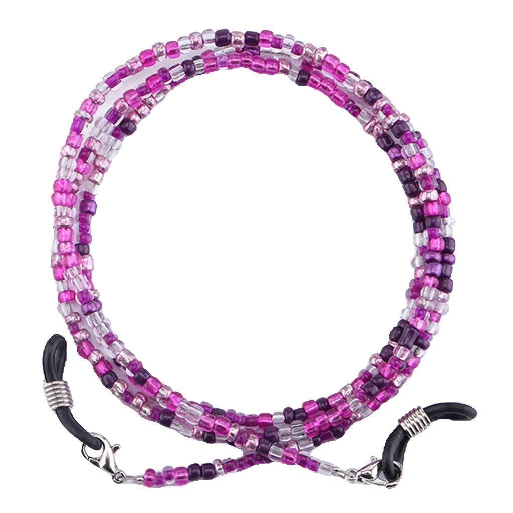 69cm Eye Glasses Sunglasses  Spectacles Holder Strap Bead Purple