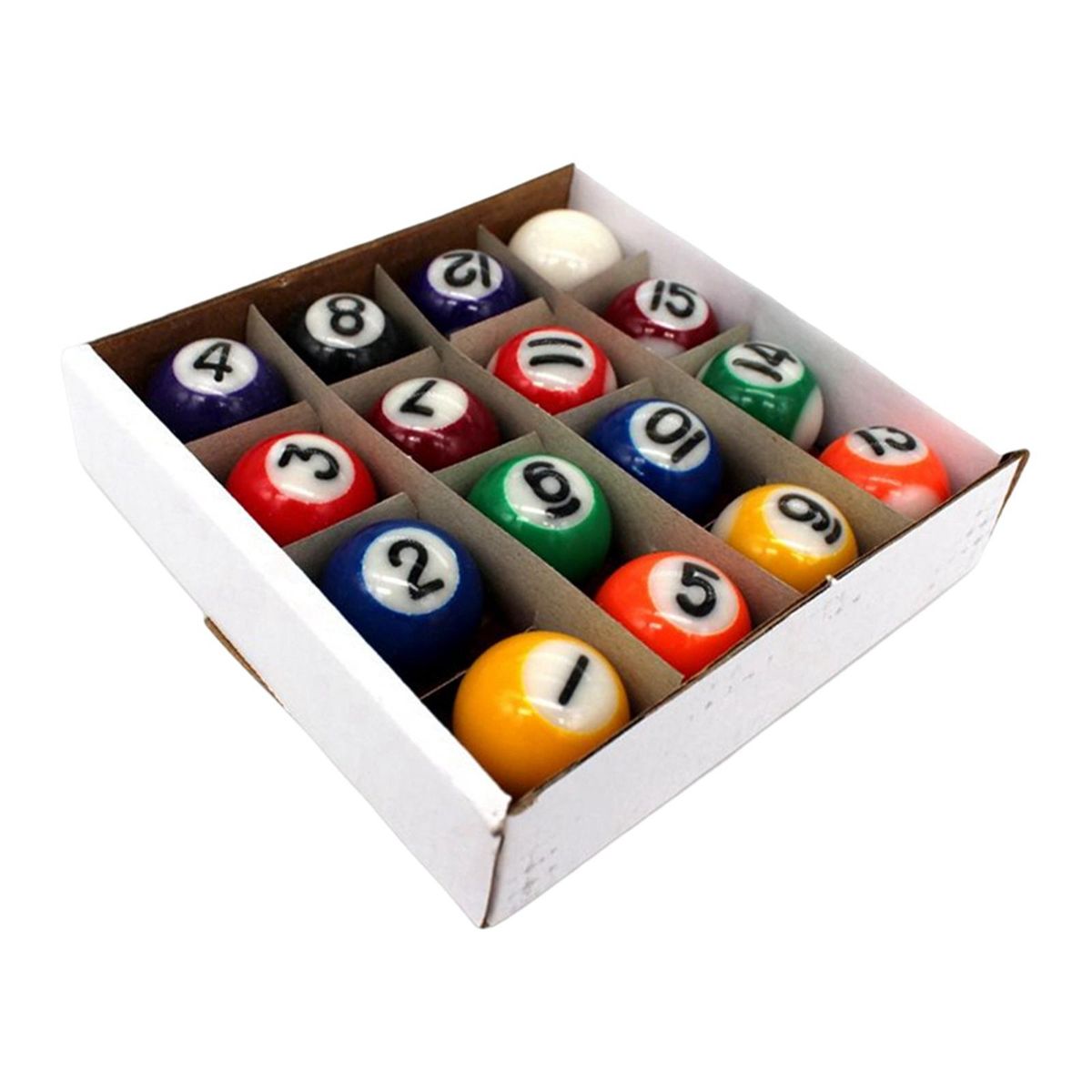 16 Pieces Mini Billiard Balls Resin Pool Table Balls 25mm For Game