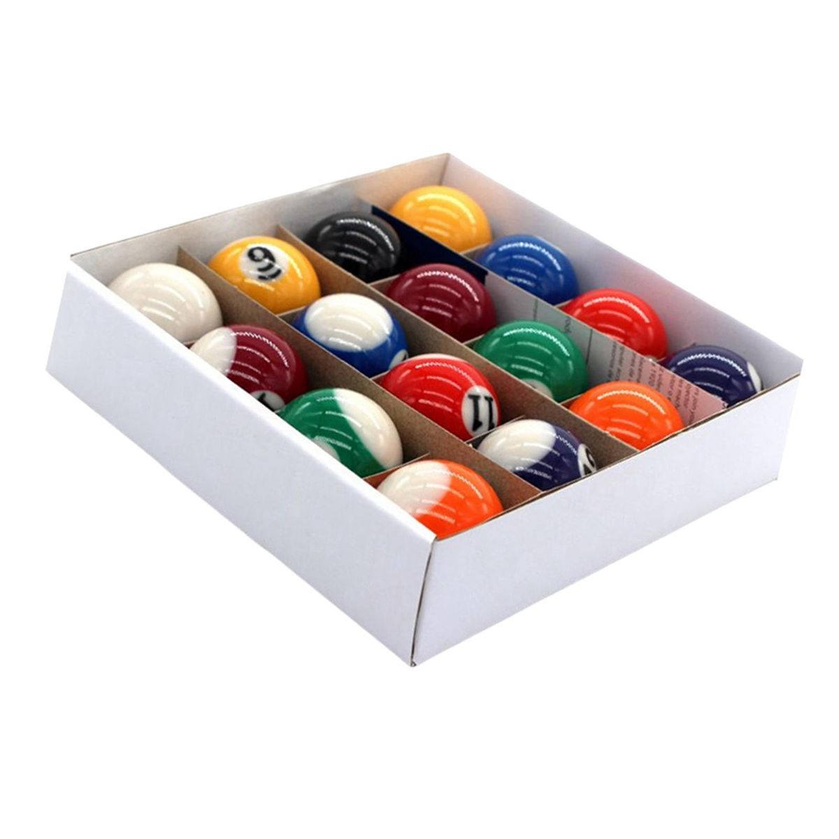 16 Pieces Mini Billiard Balls Resin Pool Table Balls 25mm For Game