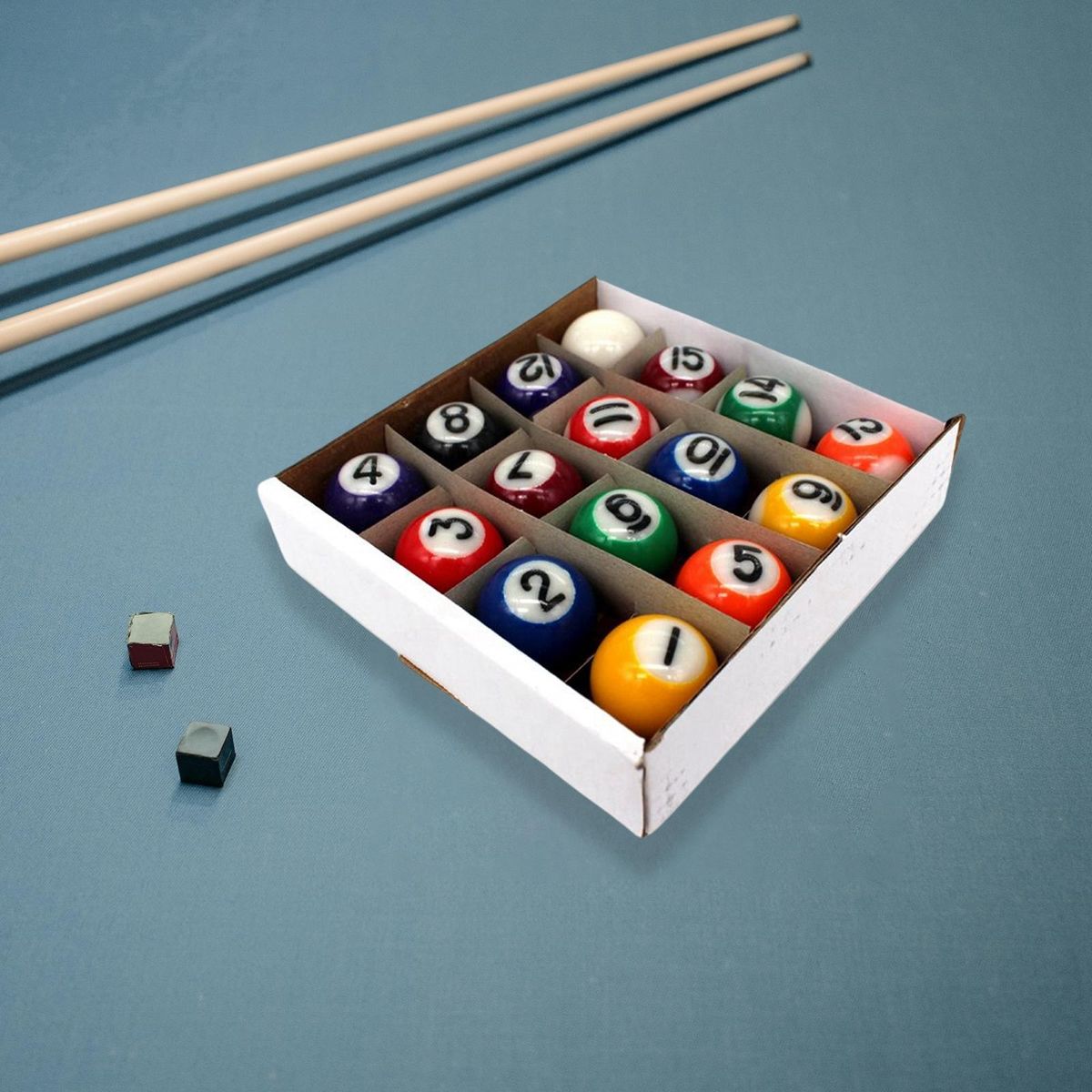 16 Pieces Mini Billiard Balls Resin Pool Table Balls 25mm For Game