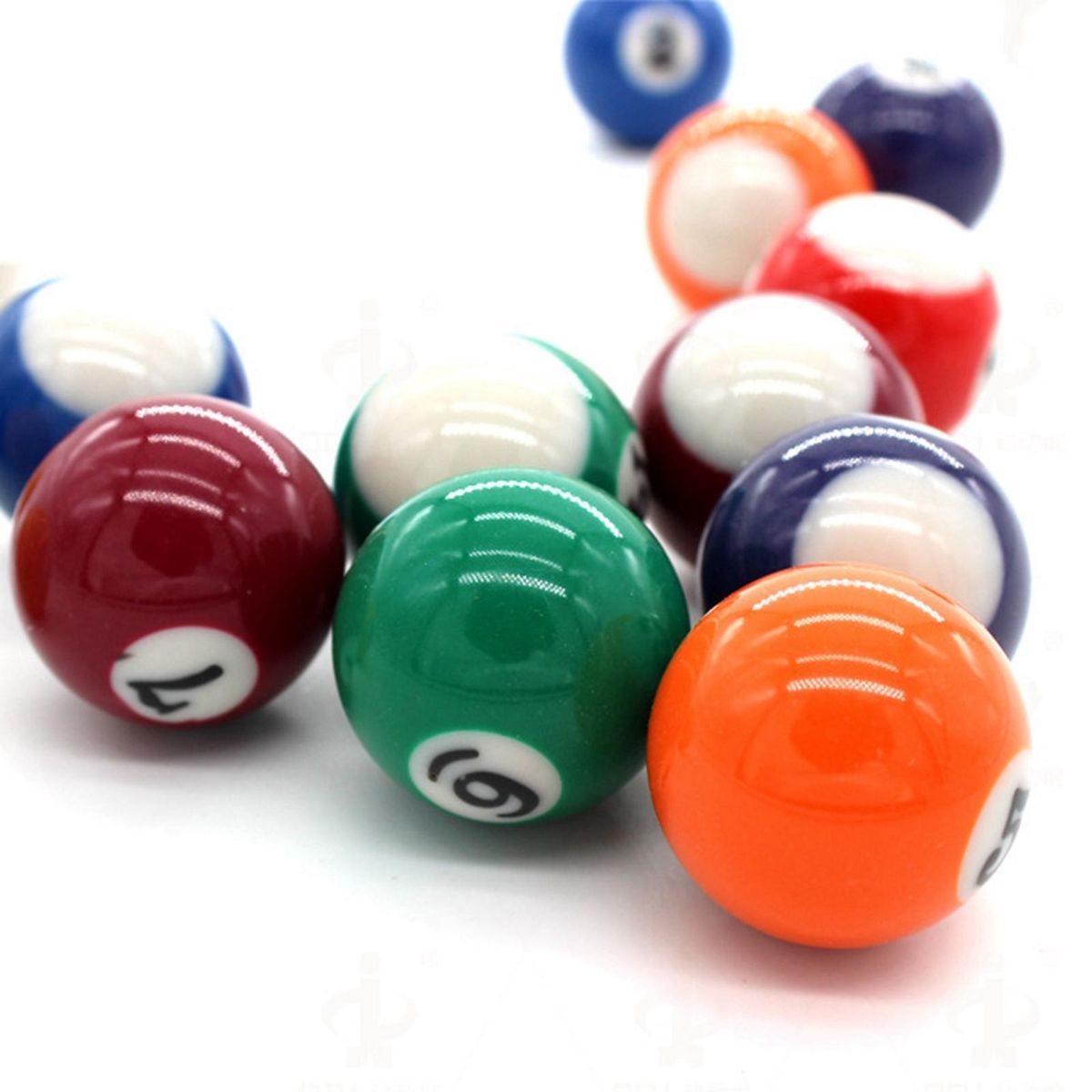 16 Pieces Mini Billiard Balls Resin Pool Table Balls 25mm For Game
