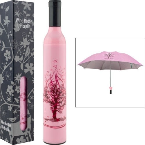 Fancy Wine-bottle-shaped Portable Umbrella