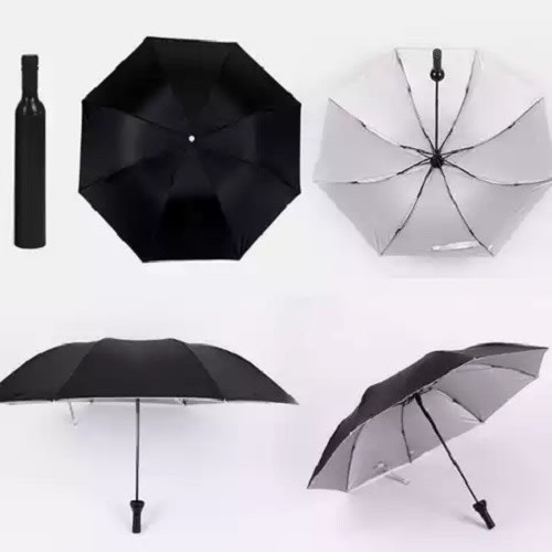 Wine Bottle Umbrella - Black