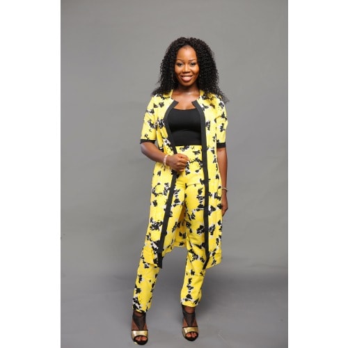 Yellow Jacket And Pant Set