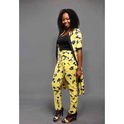 Yellow Jacket And Pant Set