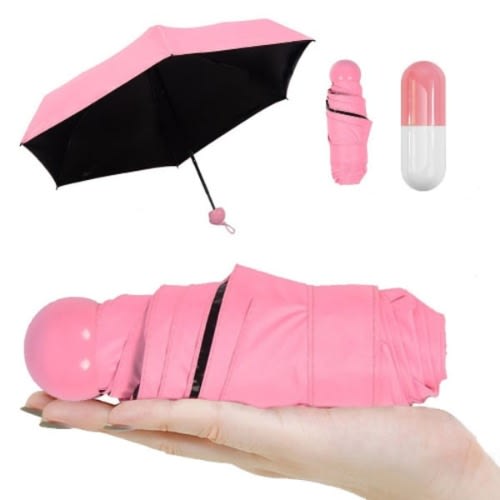 Folding Capsule Umbrella With Case