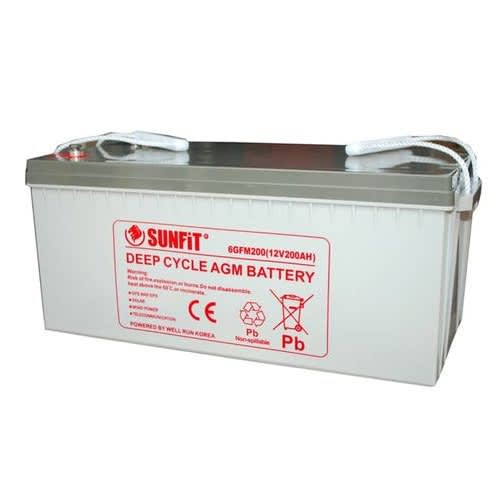 Sunfit - Inverter - Solar Battery  - 200ah 12v
