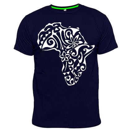 My Africa Print T-Shirt - Navy Blue