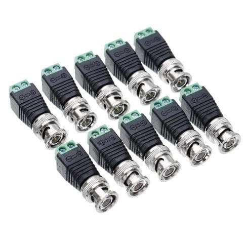 10pcs-BNC Male Balun Connector Coaxial Cat5 to BNC Male Connect