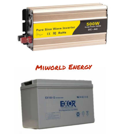 500w Inverter + 100Ah Battery